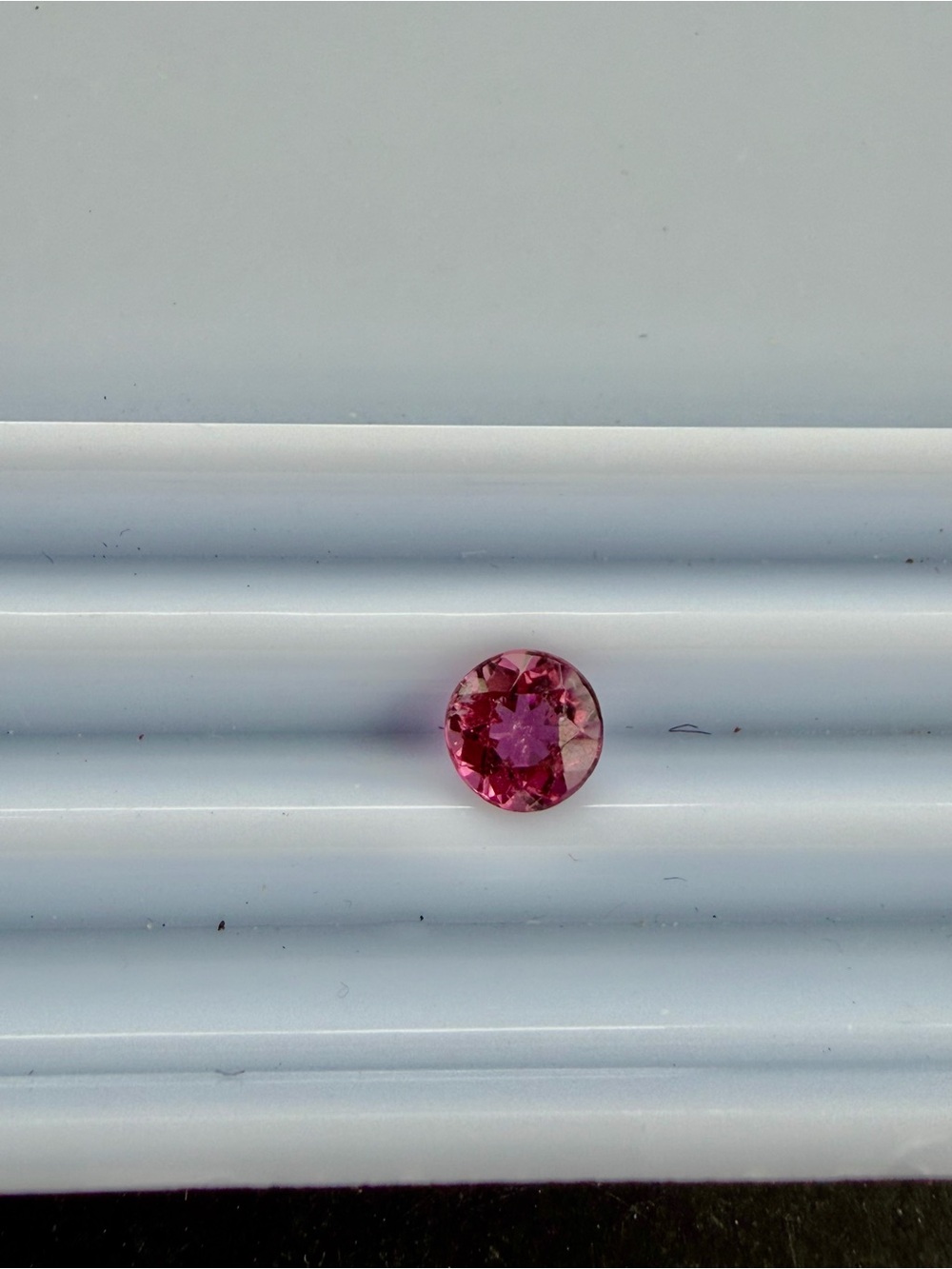 Round Pink Tourmaline Faceted Gemstone - Brilliant Cut .75 carats